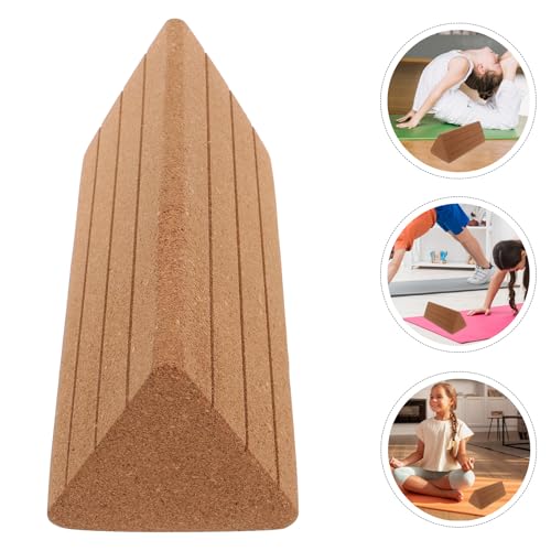 ULTECHNOVO Triangle Cork Yoga Blocks High-density Non-slip Pilates Workout Bricks for Stretching and Balance Training, Lightweight Supportive Yoga Bricks for Home Gym and Dance Fitness