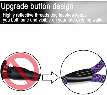 Dog Leash,6 FT Heavy Duty Dog Leashes with Comfortable Padded Handle,Purple - color: Purple, size: 6 Feet x 1/2 Inch