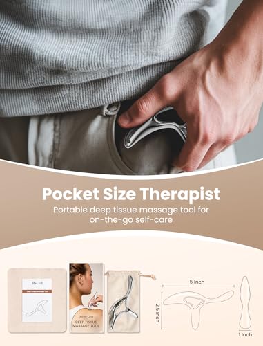 Trigger Point Massage Tool for Pain Relief Deep Tissue & Gua Sha, HSA Fascia Release Tools for Full Body, FSA Eligible Items Muscle Scraper Acupressure Tool TMJ Relief, Fathers Day Dad Gifts