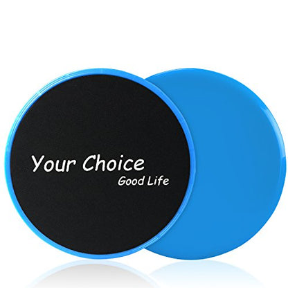 Core Sliders - Dual Sided Exercise Gliding Discs for Carpet & Hardwood, 7" Workout Sliders