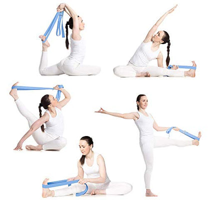 2 Pack Cork Yoga Blocks with Yoga Strap Set - 4 x 6 x 9 inch