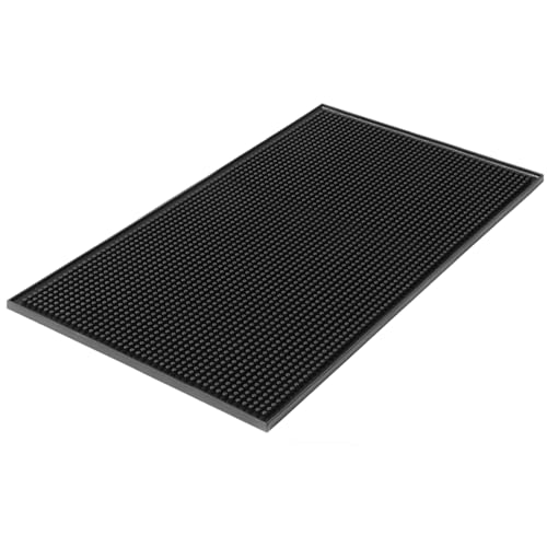 Extra Large (28 inch by 16 inch) Thick Rubber Service Bar Mat for Home Kitchen Counter Mat, Bartender Bar Mat, Dish Drying Mat, 1 Pack Black - size: 28 x 16 inches (1 Pack, Black)