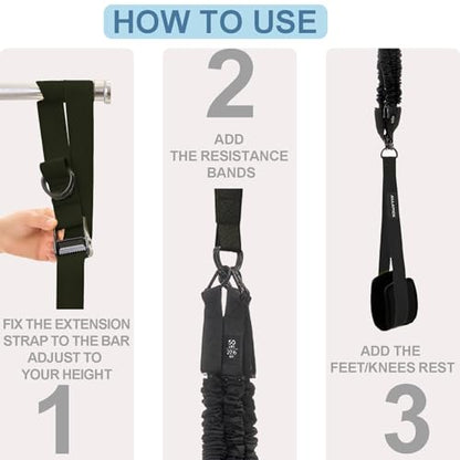 Pull Up Assistance Bands, Adjustable Heavy Duty Assisted Bands for Pull Ups - color: Black