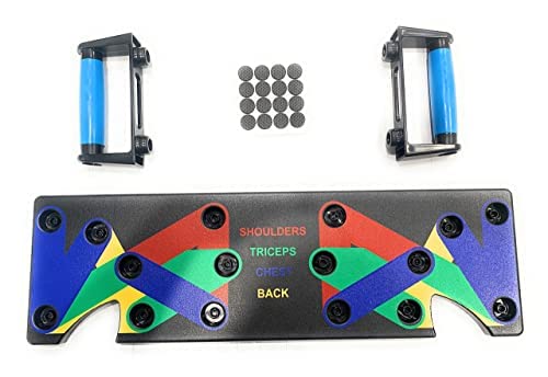 Push Up Board with Labeled Muscle Groups, Multicolor