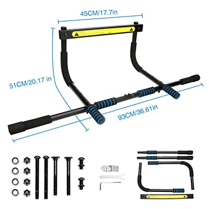 85CM Adjustable Door Frame Pull Up Bar 100KG Without Screws Robust with Foam for Workout Fitness Home Trainer Equipment