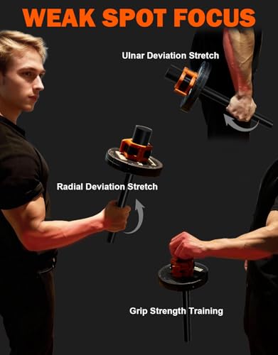 Fitarc Forearm Wrist Strengthener Grip Strength Trainer - color: 2" Forearm Bar