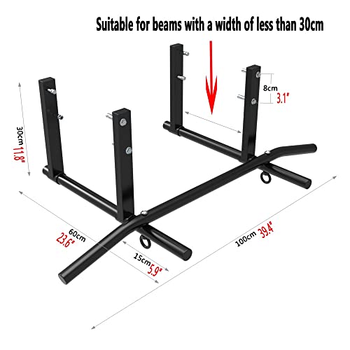 Wall Mounted Pull Up Bar, Steel Heavy Duty Exercise Bar with Grommets, Sandbag Swing Resistance Band Hanging Horizontal Bar, Load 661lbs
