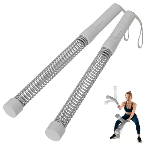 Ropeless Battle Ropes for Home Gym - Heavy Duty Cordless Workout Ropes for HIIT, Strength & Cardio Training, Portable Exercise Equipment for Men & Women, Low-Impact Fitness Rope (grey) - color: grey