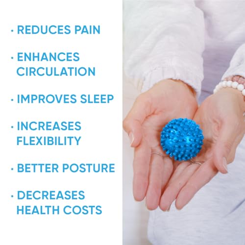 Dr. Cohen’s Heatable Deep Tissue Massage Ball Mini - acuBall Trigger Point Massage Therapy for Myofascial Release - Spiky Foot Massager Ball - Effective Back Massager Ball for Targeted Pain Relief