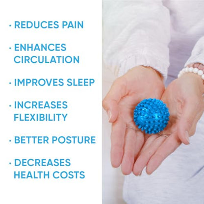Dr. Cohen’s Heatable Deep Tissue Massage Ball Mini - acuBall Trigger Point Massage Therapy for Myofascial Release - Spiky Foot Massager Ball - Effective Back Massager Ball for Targeted Pain Relief
