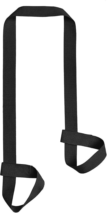 Yoga Mat Carrier Strap - Adjustable Thick and Wide Strap for Carrying Mat or Stretching, Black