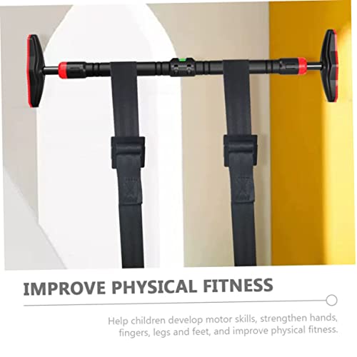 Adjustable Gymnastics Rings Set for Kids Sturdy Fitness Supply with Straps Indoor Pull-Up Exercise Equipment