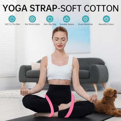 Yoga Exercise Adjustable Straps 8FT with Durable D-Ring for Pilates & Gym Workouts | Hold Poses, Stretch, Improve Flexibility & Maintain Balance - color: Blackish green&Khaki