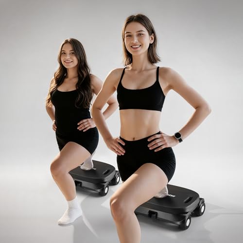 EAST MOUNT Pilates Reformer Board - Pilates Equipment Ab Roller Automatic Rebound Abdominal Wheel Home Workout Equipment for Women Core Workout