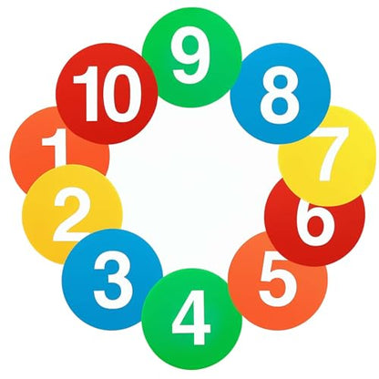 9 Inch Poly Spots, 10/24 Anti-Slip Spot Markers Floor Spots, Waterproof Flat Filed Cones Poly Dots for Agility Drills, Basketball, Football Training, Sport Activities and Exercise