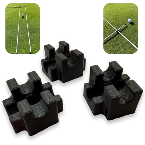 Golf Alignment Stick Clips (3 Pack) – Upgraded New Version – More Flexible & More Durable – Training Aid for Ball Position & Parallel Line Setup