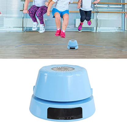 Electronic Fitness Jump Rope, Smart Rope Jump Machine with Remote Control, Automatic Intelligent Count Electric Skipping Machine for Family Friends - color: Sky Blue