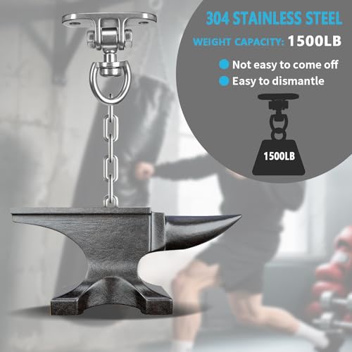Heavy Duty Swing Hanger 1000 LB Capacity Stainless Steel Swing Swivel Bearing 360° Rotary for Playground Porch Yoga Seat Wooden Sets Indoor Outdoor - size: Heart-shaped 1PCS
