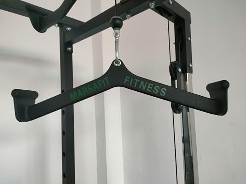 Home Gym Fitness Rowing T-bar V-bar Pulley Cable Machine Attachment, Bicep Curl Tricep LAT pulldown Bar Back Strength Training Handle Grips LAT Pull Down Bar for Seat Row Workout - style: BTBAR 1904