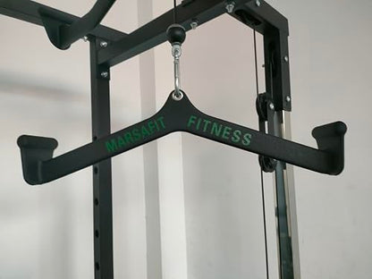 Home Gym Fitness Rowing T-bar V-bar Pulley Cable Machine Attachment, Bicep Curl Tricep LAT pulldown Bar Back Strength Training Handle Grips LAT Pull Down Bar for Seat Row Workout - style: BTBAR 1904