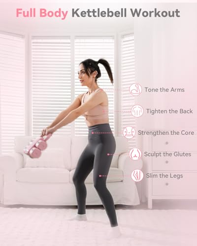 2-in-1 Adjustable Kettlebell Dumbbell Set for Women - color: Green, style: Set