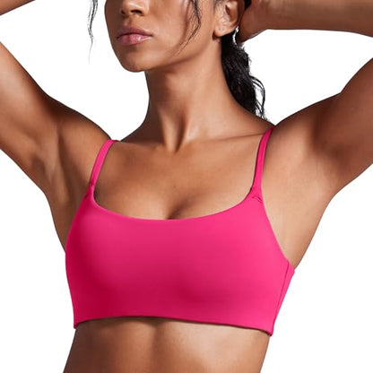 CRZ YOGA Butterbreeze Scoop Neck Sports Bras - color: Granita Pink, size: X-Large