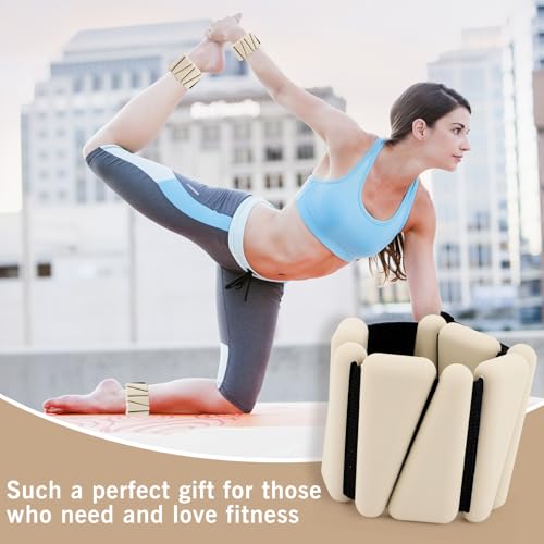 Wrist and Ankle Weights, Set of 2 (1lb Each) Adjustable Wrist and Pilates Weights Set for Women and Men, for Runs, Jogs, Walks, Yoga, Dance, Pilates, Cardio, Aerobics, Strength