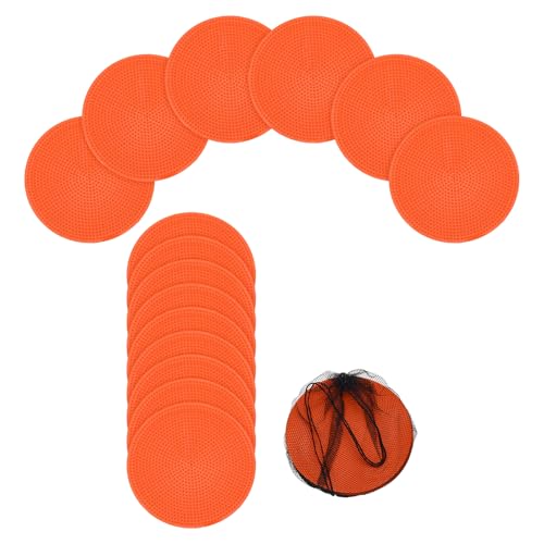 Spot Markers, Poly Spot Marker for Agility Training Floor Dots Non Slip Flat Field Cones for Soccer/Speed Training - color: Orange, size: 10 cm / 3.94 Inch
