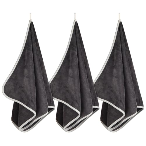 3 Pack Microfiber Gym Towels (14.2" x 30"), Super Soft, Quick Drying, Absorbent Towel for Fitness, Yoga, Swimming, Sports, Workout, Skin-Friendly for Women Men (Grey) - color: Grey