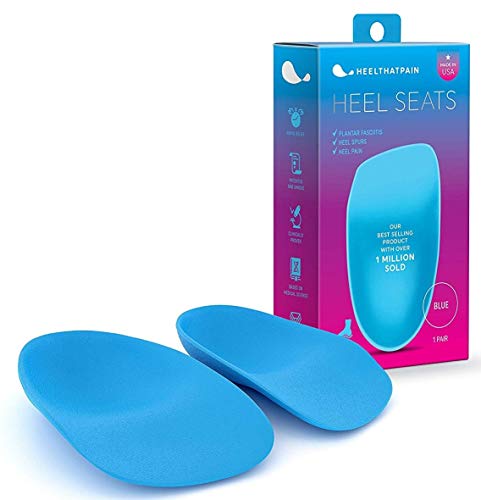 Heel That Pain® Heel Seats® Insoles for Plantar Fasciitis, Heel Pain, and Heel Spurs - Patented Fascia-Bar® Orthotic Heel Cups - Firm Rubber, Medium (Women's 6.5-10, Men's 5-8) - color: Firm Rubber, size: Medium (Women's 6.5-10, Men's 5-8)