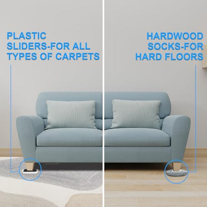 New Upgrade Furniture Sliders: Multi-Surface 3-in-1 Furniture Movers Slider - size: 4.3in 8+4+1Pack