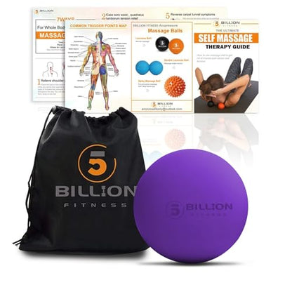 Massage Lacrosse Balls for Myofascial Release, Peanut Massage Ball, Mobility Ball for Physical Therapy - Deep Tissue Massage Tool for Trigger Point Therapy, Muscle Relaxer,Yoga Therapy - color: Purple