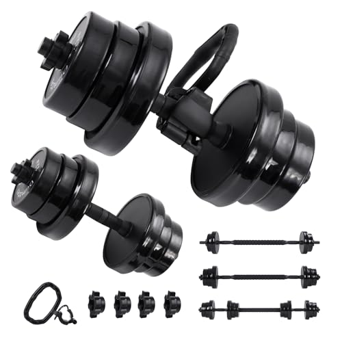 Nice C Weights, Dumbbell Set, Kettlebells, Adjustable Dumbbells, Barbell Weight Set, 20-40-50-70LB 3-in-1 set, Non-Slip, All-purpose - style: Black Kettlebells 50Lbs
