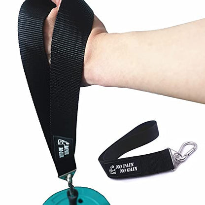 Arm Wrestling Training Strap Belt Hand Grip Arm Finger Forearm Exerciser Strengthener for Cable Machine and Free Weight - color: strap with 18mm loading pin