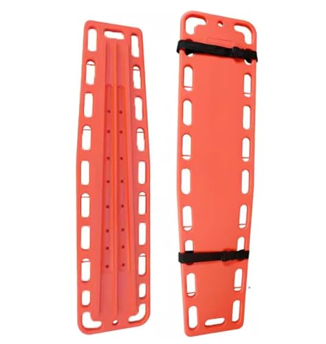 Portable Foldable Spine Board Stretcher, Lightweight PE Backboard with Straps, Water Floating Rescue Board, 350lbs Capacity for EMT, CPR, Ambulance Transport,Straight - size: Straight