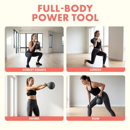 Squatz 20 lb Soft Training Kettlebells for Home Gym, Shock-Absorbing Base, Kettlebell with Extra-Wide Non-Slip Handle, Floor-Safe Design for Strength Workouts and Full Body Conditioning Sessions