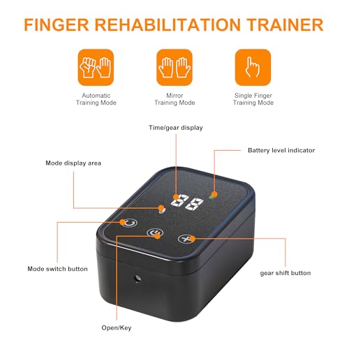 Stroke Hand Rehabilitation Robot Gloves, Strokes Therapy Equipment for Adults, Fingers Strength Training Device for Hemiplegia, Robotic Glove Rehab Stroke Patients (Left XL)