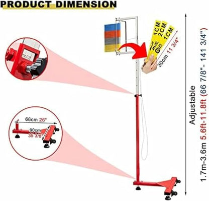 Vertical Jump Tester & Trainer for Gyms, Adjustable Height, Volleyball, Sports Performance, Rehab Training (Yellow Vanes)