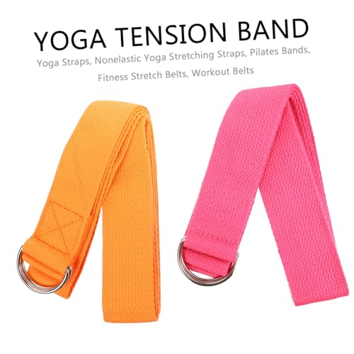 Happyyami 2pcs Yoga Stretching Belt Yoga Bands Resistance Straps Glute Bands Exercise Resistance Bands Training