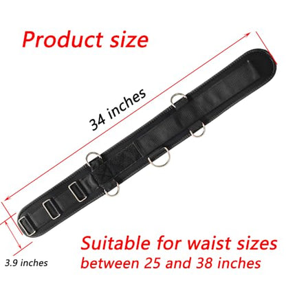 Fitness Resistance Belt Multi Functional Fitness Belt with 5 Rings for Weight Training and Resistance Training of Load Carrying Pull Up Belt Squat