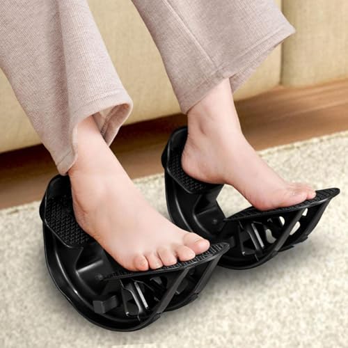 Colaxi 2Pcs Foot Rocker Calf Stretcher Non Slip Portable Fitness Pedal Foot Tilting Stretching Tool for Balance Exercise Flexibility - color: Black