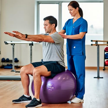 Inflatable Body Balance Ball Kit. Anti-Burst, Yoga-Ball, Luftpumpe, Workout-Program