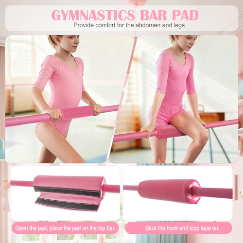 Gymnastics Bar for Girls Boys (A-G-E-S 3-10) with Rings, Folding Gymnastics Bars Horizontal Bar, Expandable for Home Training Gifts for Girls Boys