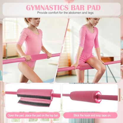 Gymnastics Bar for Girls Boys (A-G-E-S 3-10) with Rings, Folding Gymnastics Bars Horizontal Bar, Expandable for Home Training Gifts for Girls Boys