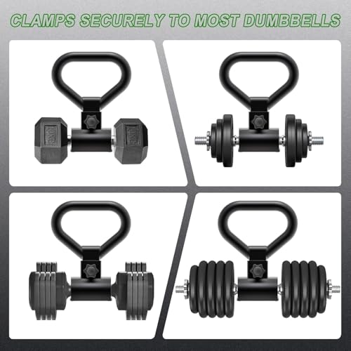 Kipika Kettlebell Handle Steel Converter Handle, Adjustable Dumbbell Grip Handle, Grip Handle Attachment for Dumbbells, High-Strength Steel Grip Handle for Home Gym Weight Lifting