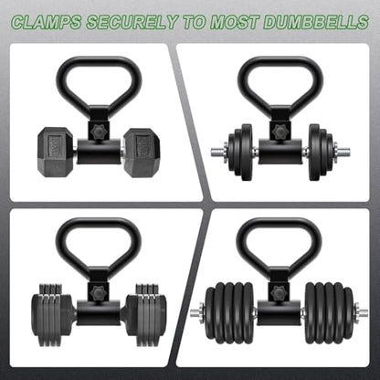 Kipika Kettlebell Handle Steel Converter Handle, Adjustable Dumbbell Grip Handle, Grip Handle Attachment for Dumbbells, High-Strength Steel Grip Handle for Home Gym Weight Lifting