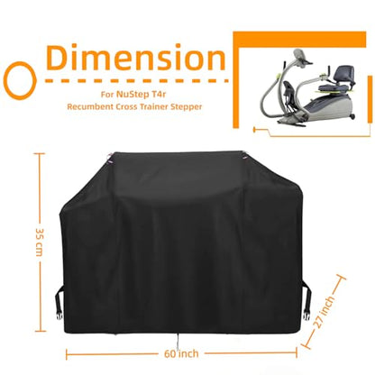 Stair Stepper Cover for Nustep Elliptical Exercise Machine, Waterproof Workout Equipment Cover at Home,Recumbent Exercise Bike Covers for Fitness Equipment, 60"x 27"x35" - size: 60"x 27"x35"