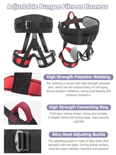 Bungee Fitness Training Set,Adjustable Resistance Belt Rope for Gym Home Workouts - Ideal for Suspension Training and Dance Fitness (Weight Class)