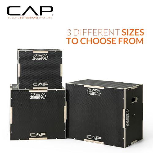 CAP Barbell 3-in-1 Plyometric Box | Multiple Styles and Sizes - size: 16in x 14in x 12in, style: NON-SLIP