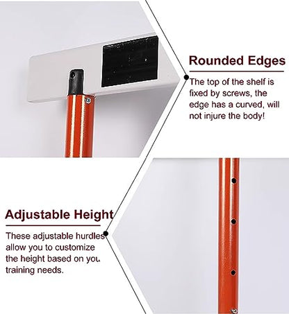 Metal Agility Speed Hurdles, Adjustable Height Track and Field Hurdles, Athletic Workout Obstacles Bar, Portable Sport Training Pole Set (40) - size: 40
